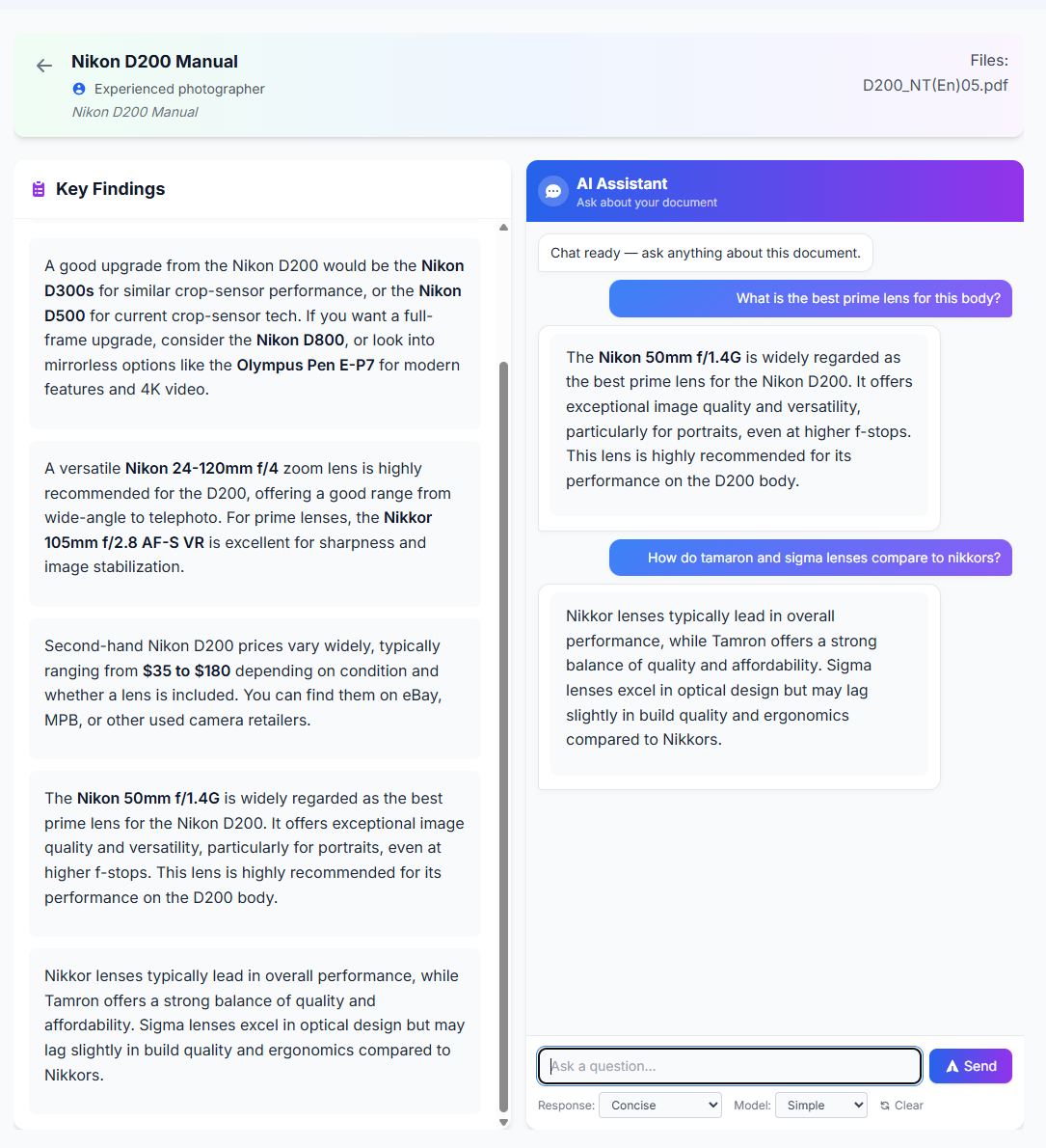 clarity.ai interface